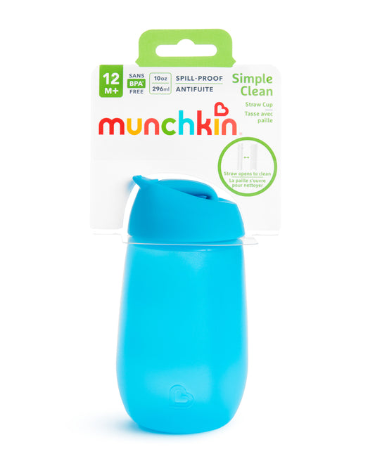 Munchkin Simple Clean Straw Sipper-Spill Proof-Blue