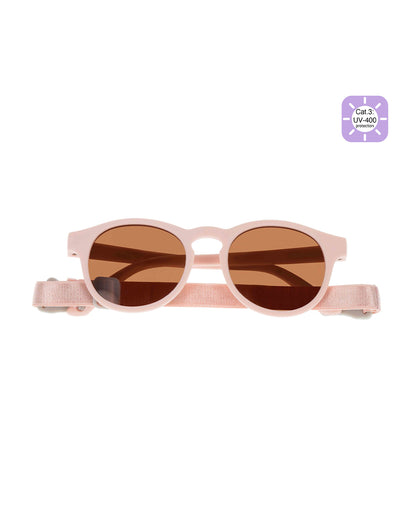 Dooky Aruba Pink Sunglasses-UV 400 Protection & Polarized Lens-Detachable Strap-For Infants