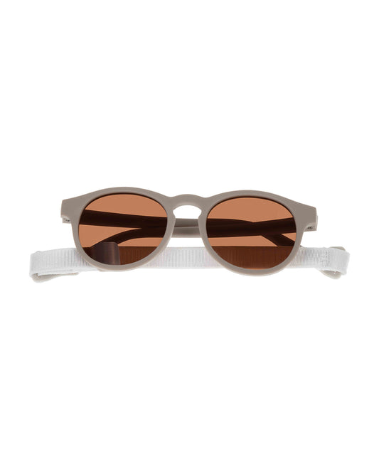 Dooky Aruba Taupe Sunglasses-UV 400 Protection & Polarized Lens-Detachable Strap-For Infants