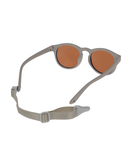 Dooky Aruba Taupe Sunglasses-UV 400 Protection & Polarized Lens-Detachable Strap-For Infants