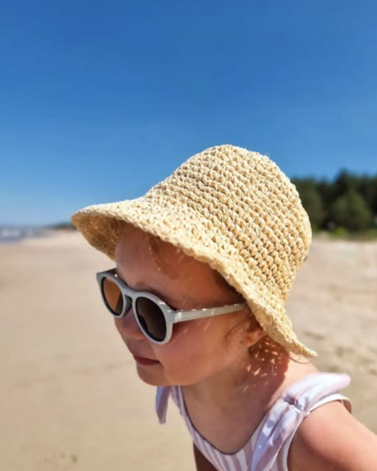 Dooky Aruba Grey Sunglasses-UV 400 Protection & Polarized Lens-Detachable Strap-For Infants