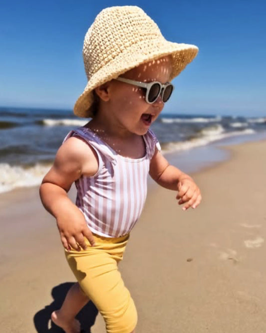 Dooky Aruba Pink Sunglasses-UV 400 Protection & Polarized Lens-Detachable Strap-For Infants