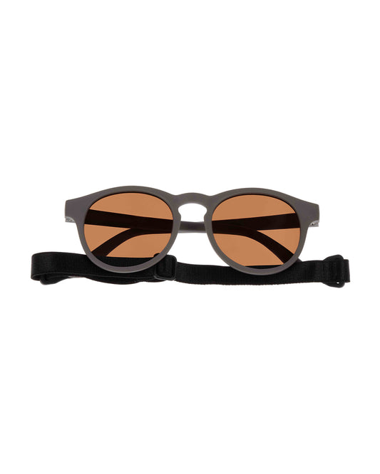 Dooky Aruba Grey Sunglasses-UV 400 Protection & Polarized Lens-Detachable Strap-For Infants