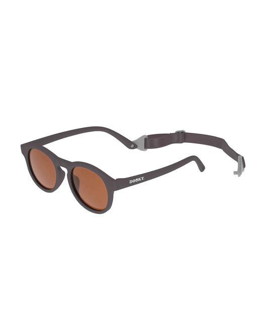 Dooky Aruba Grey Sunglasses-UV 400 Protection & Polarized Lens-Detachable Strap-For Infants