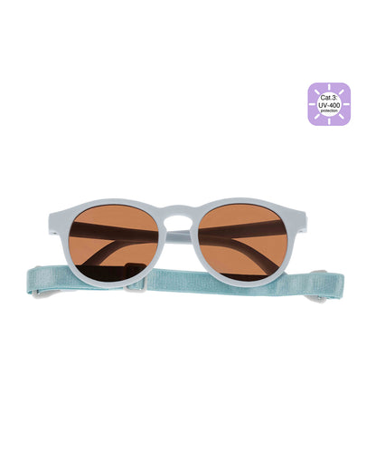 Dooky Aruba Blue Sunglasses-UV 400 Protection & Polarized Lens-Detachable Strap-For Infants