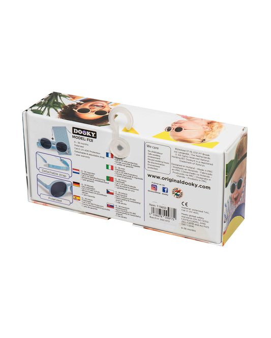 Dooky Fiji Beige Sunglasses-UV 400 Protection & Polarized Lens-Detachable Strap-For Infants