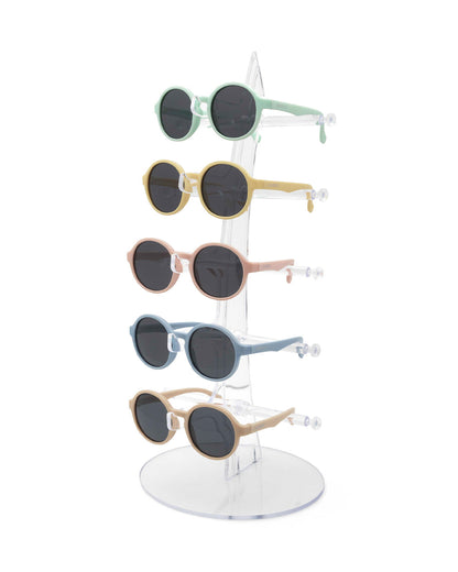 Dooky Fiji Beige Sunglasses-UV 400 Protection & Polarized Lens-Detachable Strap-For Infants
