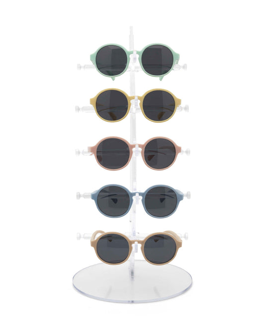 Dooky Fiji Beige Sunglasses-UV 400 Protection & Polarized Lens-Detachable Strap-For Infants