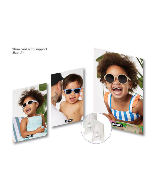 Dooky Fiji Beige Sunglasses-UV 400 Protection & Polarized Lens-Detachable Strap-For Infants
