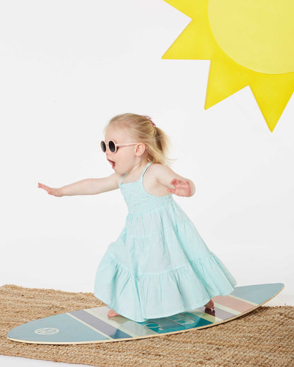 Dooky Fiji Beige Sunglasses-UV 400 Protection & Polarized Lens-Detachable Strap-For Infants