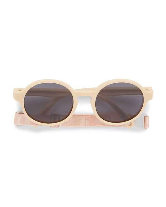 Dooky Fiji Beige Sunglasses-UV 400 Protection & Polarized Lens-Detachable Strap-For Infants