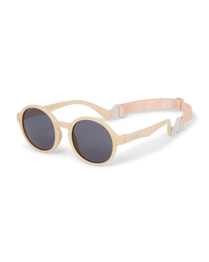 Dooky Fiji Beige Sunglasses-UV 400 Protection & Polarized Lens-Detachable Strap-For Infants