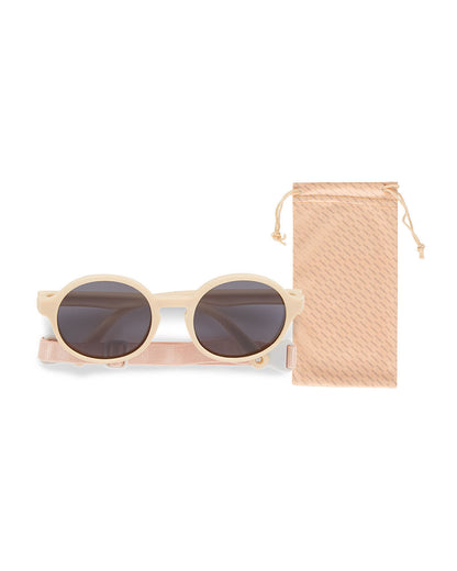Dooky Fiji Beige Sunglasses-UV 400 Protection & Polarized Lens-Detachable Strap-For Infants