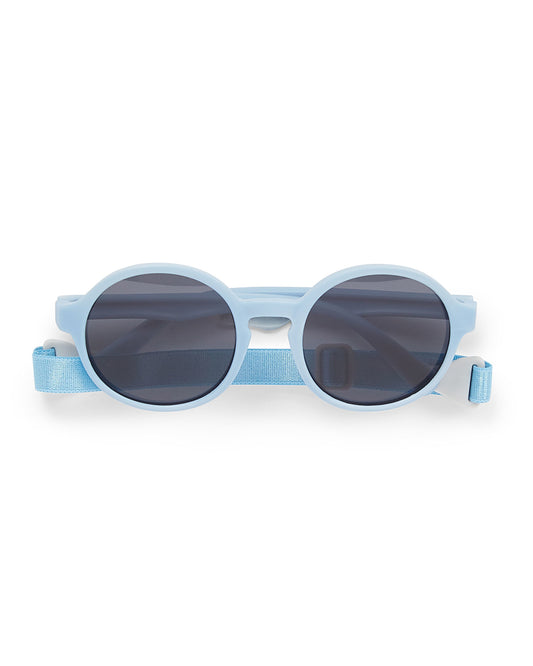 Dooky Fiji Blue Sunglasses-UV 400 Protection & Polarized Lens-Detachable Strap-For Infants