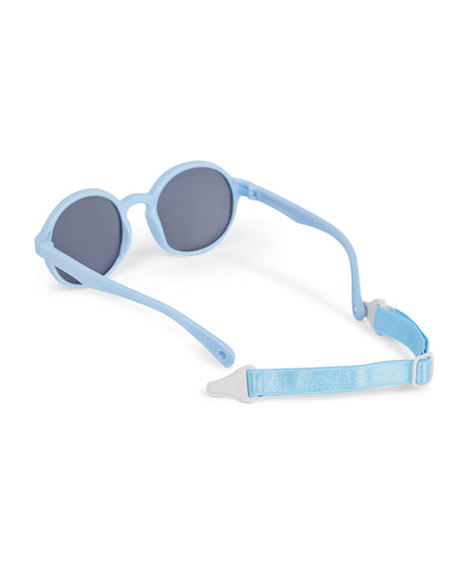 Dooky Fiji Blue Sunglasses-UV 400 Protection & Polarized Lens-Detachable Strap-For Infants