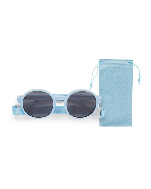Dooky Fiji Blue Sunglasses-UV 400 Protection & Polarized Lens-Detachable Strap-For Infants