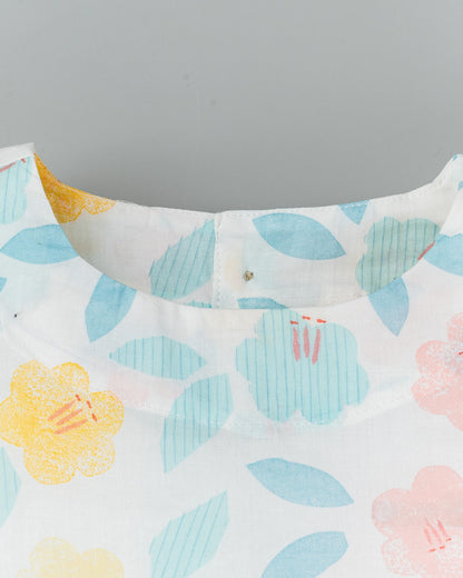 BeeLittle Pastel Pink Top & Pant Set-Floral Print-Cotton-For Infants