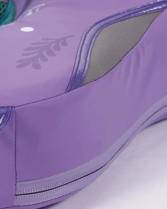 Mambobaby Chest Float Swimming Tube-Air Free Foam Design with 5 Point Safety Harness & 3 Swim Modes, UPF 50+ Detachable Flat Canopy-Upto 18 kg Baby Weight-Mermaid-Purple