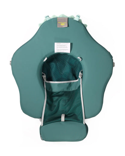 Mambobaby Chest Float Swimming Tube-Air Free Foam Design with 5 Point Safety Harness & 3 Swim Modes, UPF 50+ Detachable 3D Canopy-Upto 18 kg Baby Weight-Tri Dino Cuddle-Green