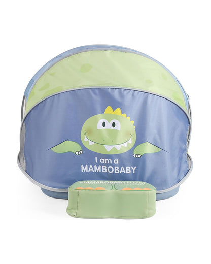 Mambobaby Chest Float Swimming Tube-Air Free Foam Design with 5 Point Safety Harness & 3 Swim Modes, UPF 50+ Detachable 3D Canopy-Upto 18 kg Baby Weight-T-Rex Cuddle-Green
