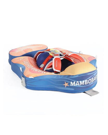 Mambobaby Chest Float Swimming Tube-Air Free Foam Design with 5 Point Safety Harness & 3 Swim Modes, UPF 50+ Detachable 3D Canopy-Upto 18 kg Baby Weight-Starry Fun-Yellow