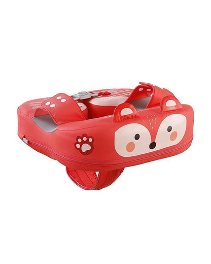 Mambobaby Swimming Waist Float-Air Free Foam Design with Crotch Strap & Double Lock Mechanism-Fox-Red