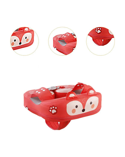 Mambobaby Swimming Waist Float-Air Free Foam Design with Crotch Strap & Double Lock Mechanism-Fox-Red