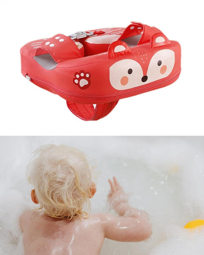Mambobaby Swimming Waist Float-Air Free Foam Design with Crotch Strap & Double Lock Mechanism-Fox-Red