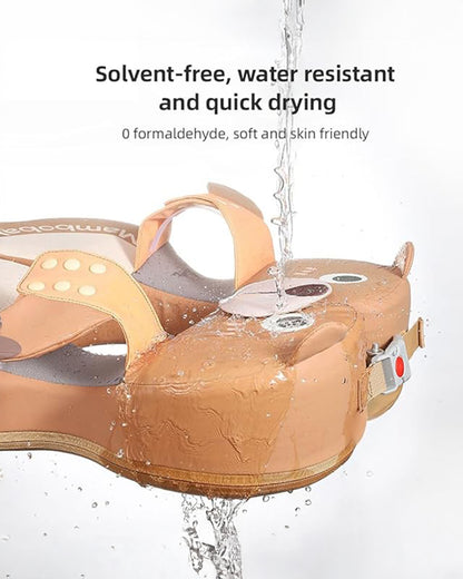 Mambobaby Swimming Waist Float-Air Free Foam Design with Crotch Strap & Double Lock Mechanism-Upto 18 kg Baby Weight-Bear-Brown