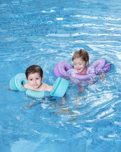 Mambobaby Swimming Armbands-Air Free Foam Design with Safety Lock Buckle & 3 Swim Modes-Detachable Chest Support-For 3 to 8Y-Whale-Green