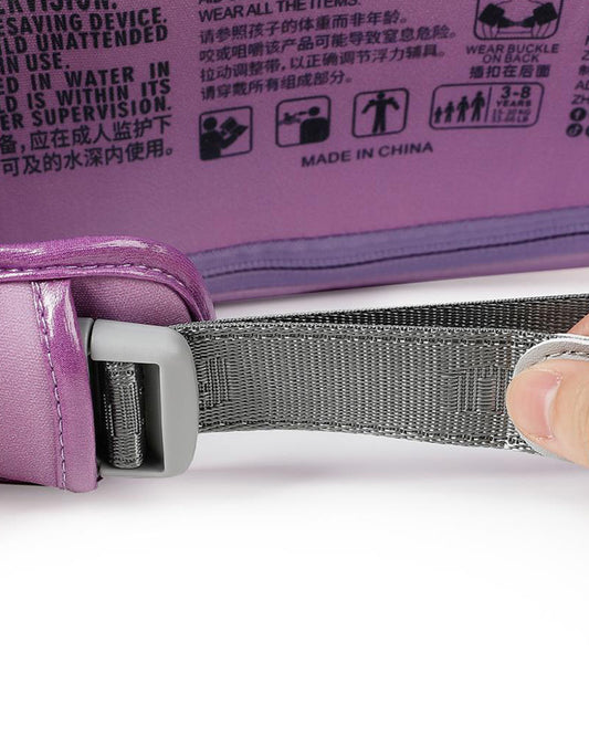 Mambobaby Swimming Armbands-Air Free Foam Design with Safety Lock Buckle & 3 Swim Modes-Detachable Chest Support-For 3 to 8Y-Unicorn-Pink