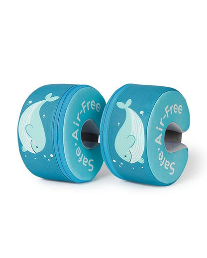 Mambobaby Swimming Armbands-Air Free Foam Design with Safety Lock Buckle & 3 Swim Modes-For 3 to 8Y-Whale-Green