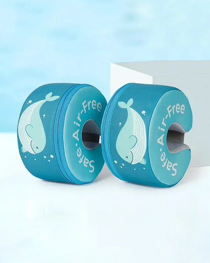 Mambobaby Swimming Armbands-Air Free Foam Design with Safety Lock Buckle & 3 Swim Modes-For 3 to 8Y-Whale-Green
