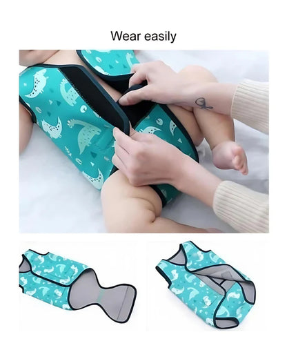 Mambobaby Nylon Thermal Wetsuit-Swimsuit-Keeps Baby Warm With 3 Layer Insulation & Quick Dry Fabric-Velcro Fastening-Dinosaur-Green-For Infants