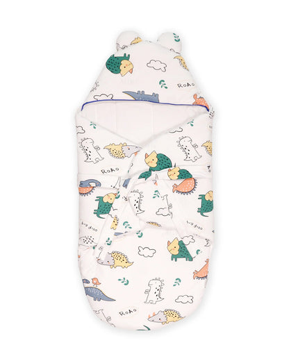 Kicks & Crawl Jurassic Cuddles Baby Sleeping Nest-Equipped With Velcro Harness-With 3-Way Zip For Easy Change-Newborn Bed