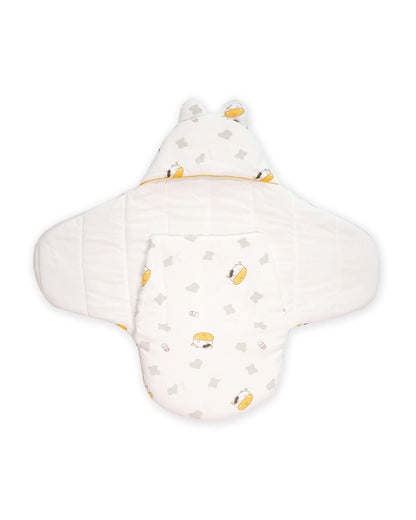 Kicks & Crawl Moo Moo Baby Sleeping Nest-Equipped With Velcro Harness-With 3-Way Zip For Easy Change-Newborn Bed