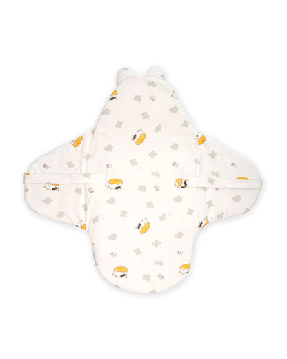 Kicks & Crawl Moo Moo Baby Sleeping Nest-Equipped With Velcro Harness-With 3-Way Zip For Easy Change-Newborn Bed