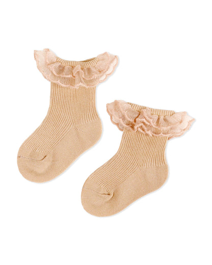 Kicks & Crawl Skin & Pastel Pink Socks-Solid-Cotton-Pack of 2-For Infants