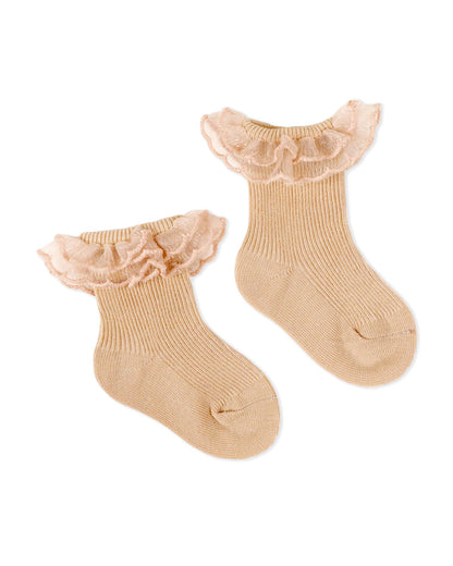 Kicks & Crawl Skin & Pastel Pink Socks-Solid-Cotton-Pack of 2-For Infants