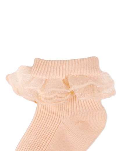 Kicks & Crawl Skin & White Socks-Solid-Cotton-Pack of 2-For Infants
