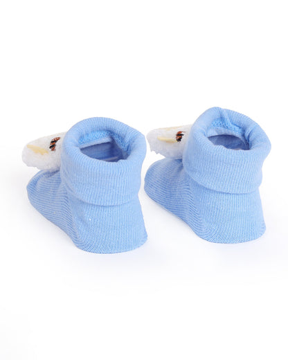 Kicks & Crawl Blue & Off White Socks-Squishy Fishy-Cotton-Pack of 2-For Infants