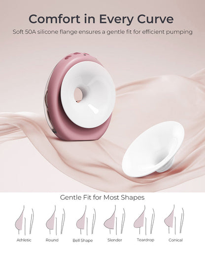 Momcozy Air 1 Ultra-Slim Double Wearable Breast Pump-Smart App with Personalized Suction & Speed Control, Wireless Charging Case with Real-Time Milk Tracking