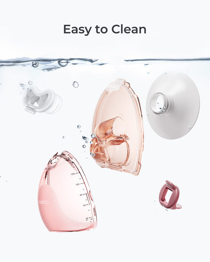Momcozy Air 1 Ultra-Slim Double Wearable Breast Pump-Smart App with Personalized Suction & Speed Control, Wireless Charging Case with Real-Time Milk Tracking