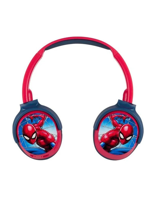 Volkano Marvel Spiderman Bluetooth Headphone-Musical Toy-Built-in Microphone with Swivel & Foldable Cups-Voice Assistant with Kids Safe 85dB Volume-3Y+