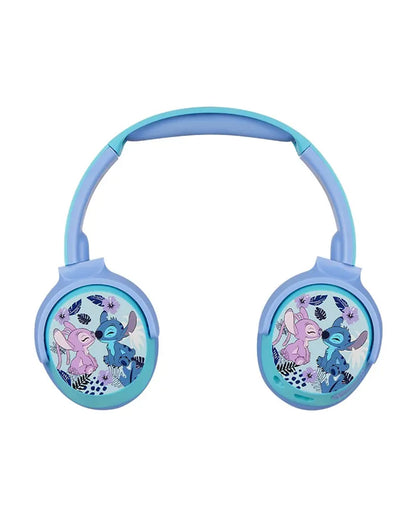 Volkano Disney Stitch Bluetooth Headphone with Character Mood Light-Musical Toy-Built-in Microphone with Swivel & Foldable Cups-Voice Assistant with Kids Safe 85dB Volume-3Y+