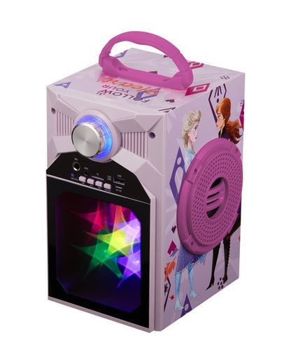 Volkano Disney Frozen Bluetooth Karaoke Speaker-Musical Toy-Wired Microphone & LED Display-Upto 4 Hours of Playtime-3Y+