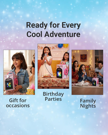 Volkano Disney Frozen Bluetooth Karaoke Speaker-Musical Toy-Wired Microphone & LED Display-Upto 4 Hours of Playtime-3Y+