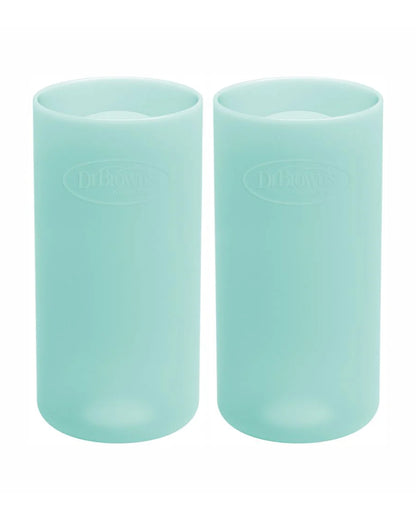 Dr. Brown's Options+ Narrow Glass Bottle Sleeves-Fits 250ml Glass Bottle-Mint-Pack of 2