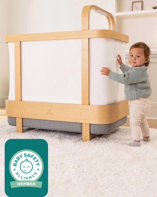 Cradlewise Convertible Smart Bassinet & Crib-ASTM F2194 Certified-Built In AI Monitor That Senses Early Wake Up Signs-1 Year Warranty-Includes VOC & PU Foam Free Mattress, Waterproof Mattress Cover, Fitted Sheet & Crib Mesh-For 0 to 2Y (Upto 15 Kg)