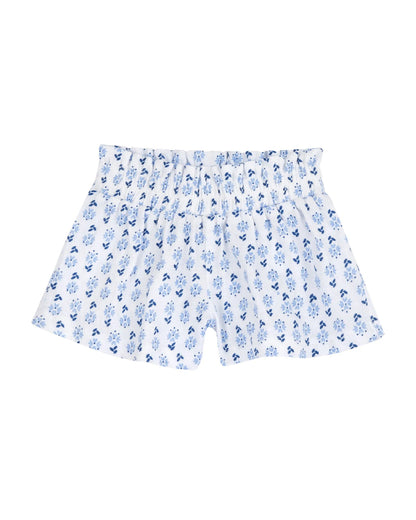 Chicco White & Blue T-shirt & Shorts Set-Graphic Print-Cotton-For Infants